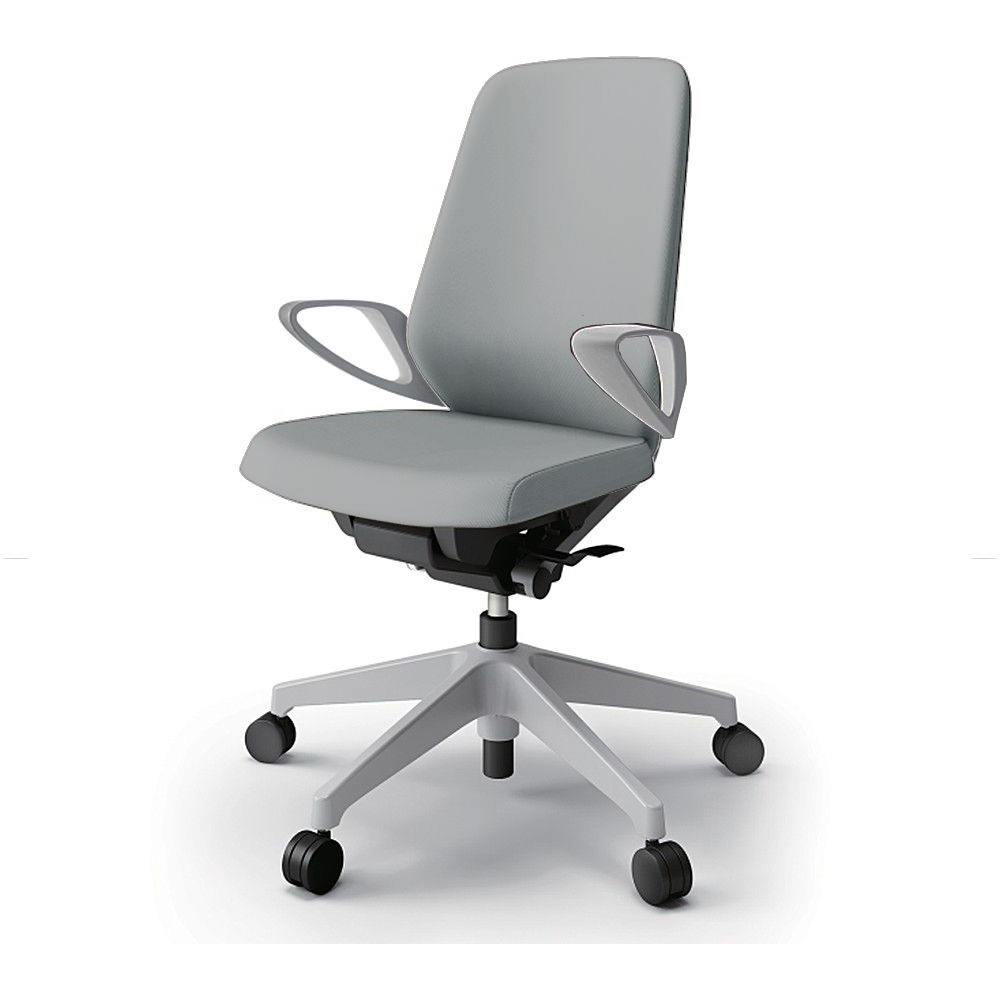 KJ-136PVM-GNW6 ノートチェア ハイバック 固定肘 ランバーサポートなし クロスPV ウレタンキャスター<配送時組立サービス付> 1台 イトーキ 【通販モノタロウ】