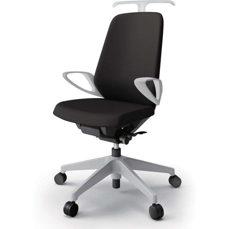 KJ-136PVH-GNT1 ノートチェア ハイバック 固定肘 ハンガー ランバーサポートなし クロスPV ナイロンキャスター<配送時組立サービス付> 1台 イトーキ 【通販モノタロウ】