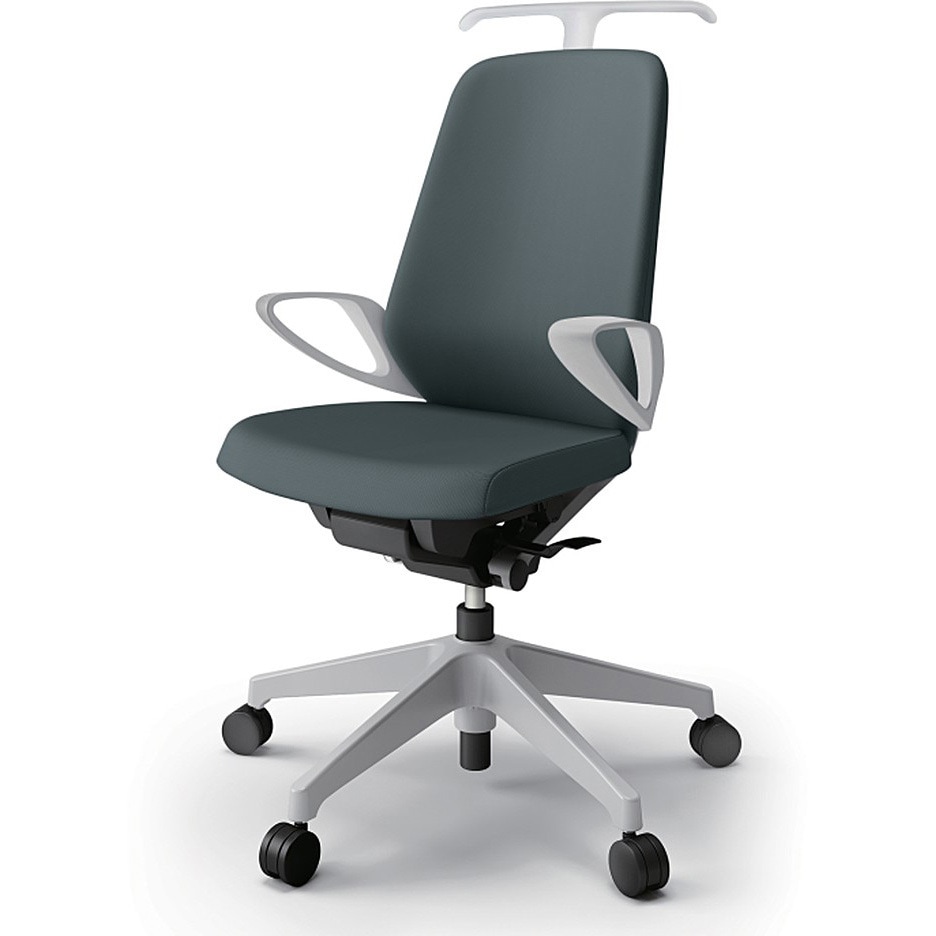 KJ-136PVH-GNW2 ノートチェア ハイバック 固定肘 ハンガー ランバーサポートなし クロスPV ナイロンキャスター<配送時組立サービス付> 1台 イトーキ 【通販モノタロウ】