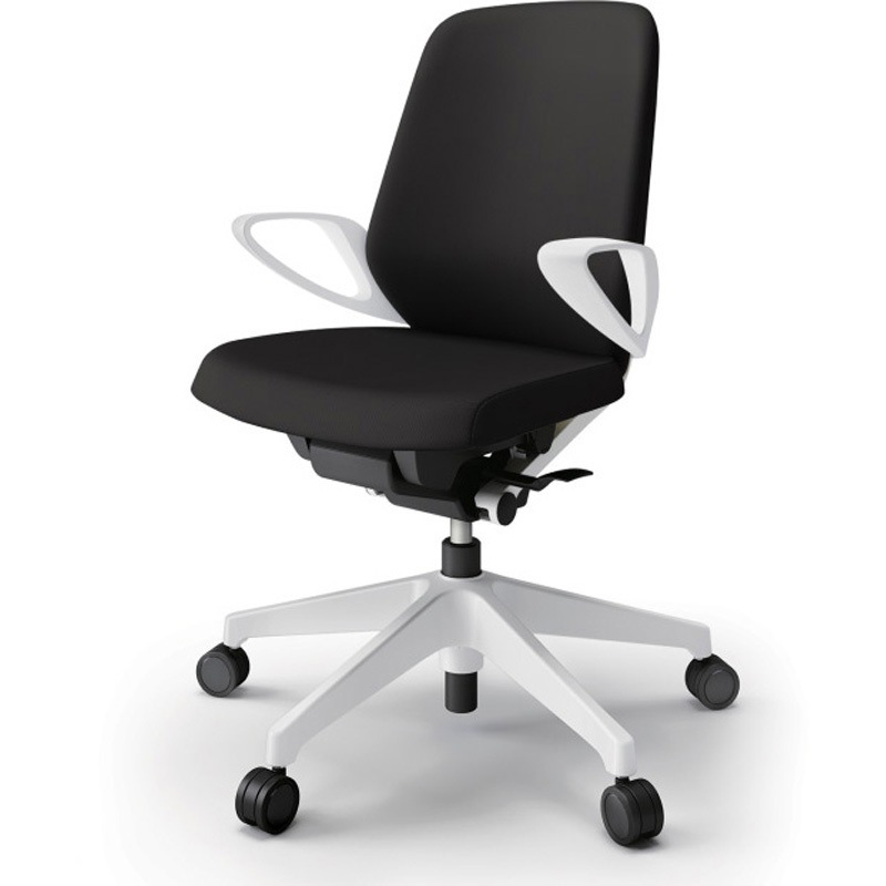 KJ-146PVM-W9T1 ノートチェア ローバック 固定肘 ランバーサポートなし クロスPV ウレタンキャスター<配送時組立サービス付> 1台 イトーキ 【通販モノタロウ】