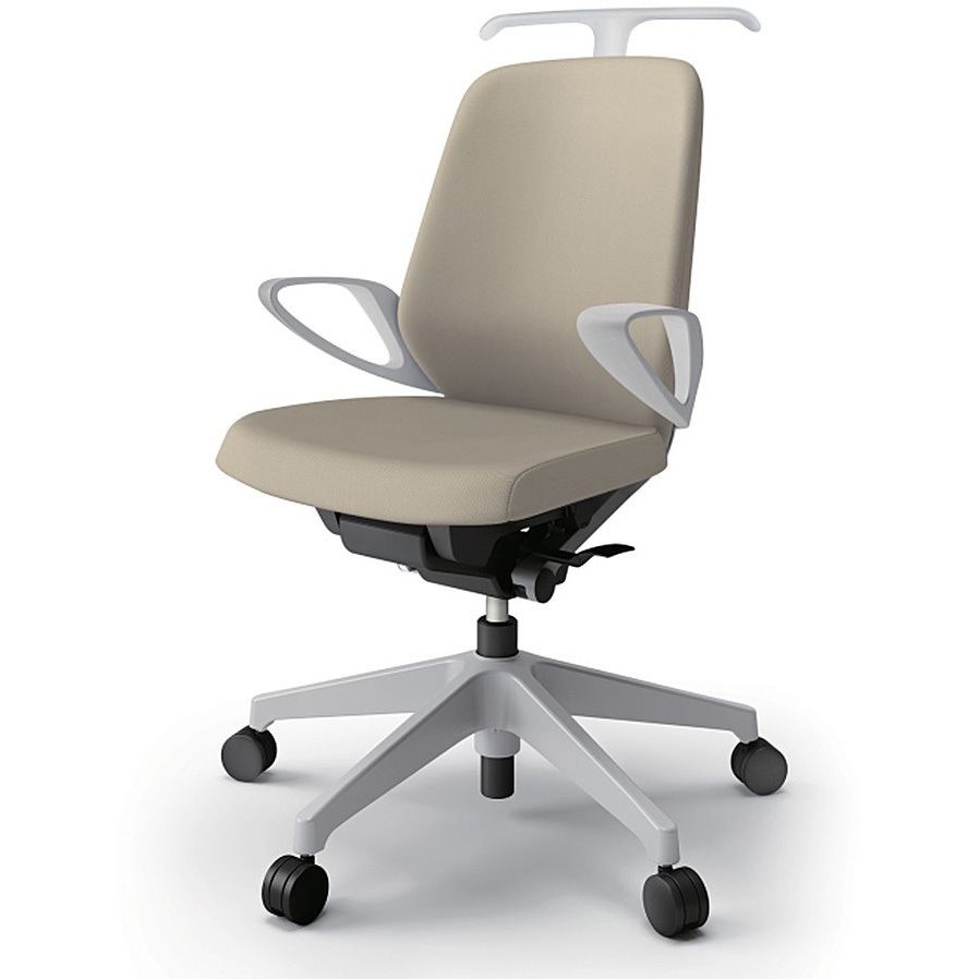 KJ-146PVHM-GNY3 ノートチェア ローバック 固定肘 ハンガー ランバーサポートなし クロスPV ウレタンキャスター<配送時組立サービス付> 1台 イトーキ 【通販モノタロウ】