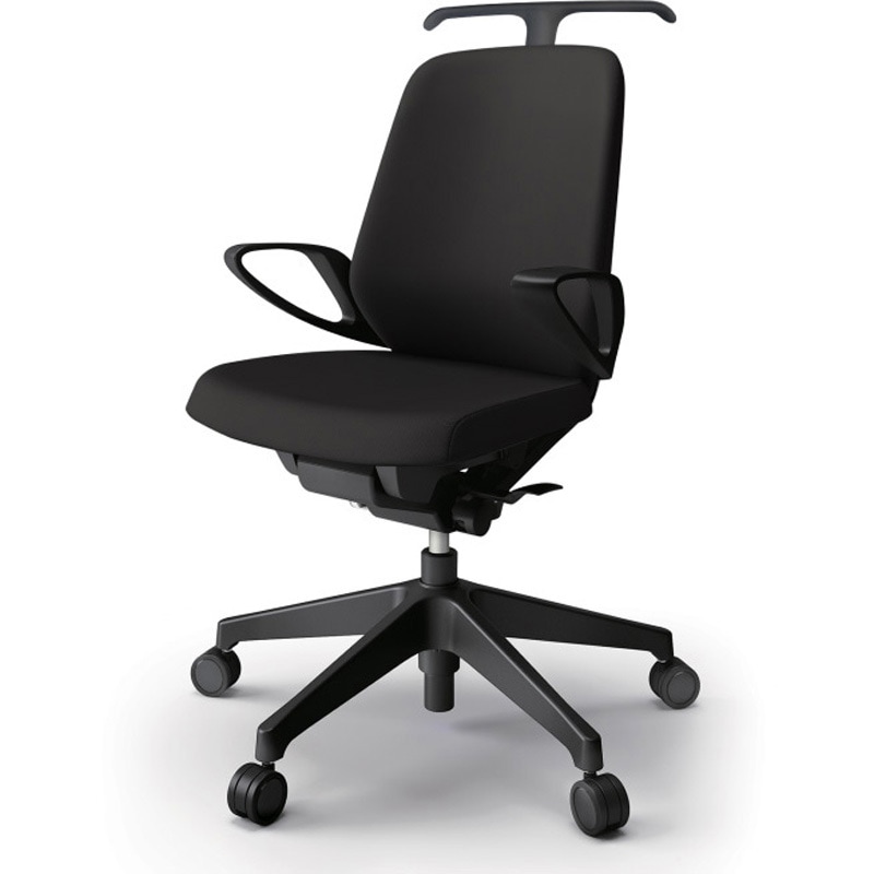 KJ-146PVHM-T1T1 ノートチェア ローバック 固定肘 ハンガー ランバーサポートなし クロスPV ウレタンキャスター<配送時組立サービス付> 1台 イトーキ 【通販モノタロウ】