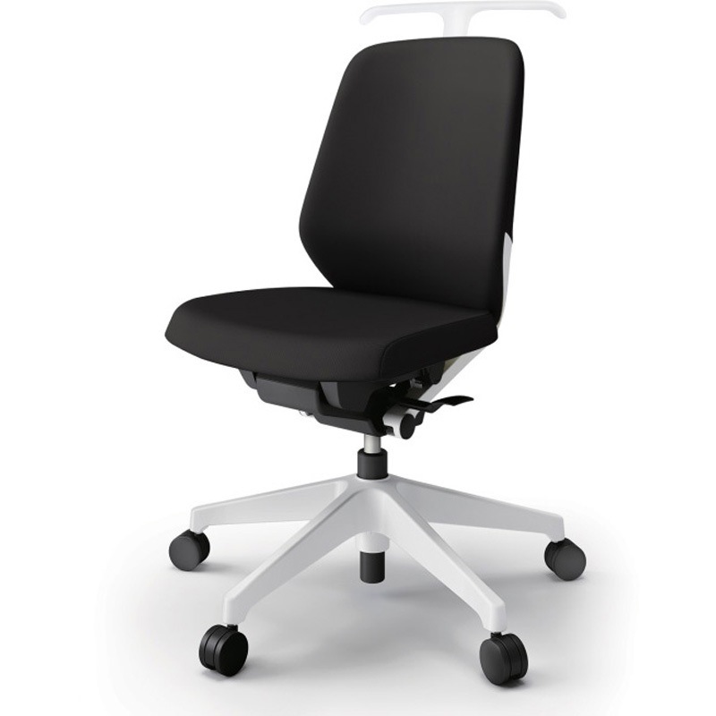 KJ-140PVH-W9T1 ノートチェア ローバック 肘なし ハンガー ランバーサポートなし クロスPV ナイロンキャスター<配送時組立サービス付> 1台 イトーキ 【通販モノタロウ】