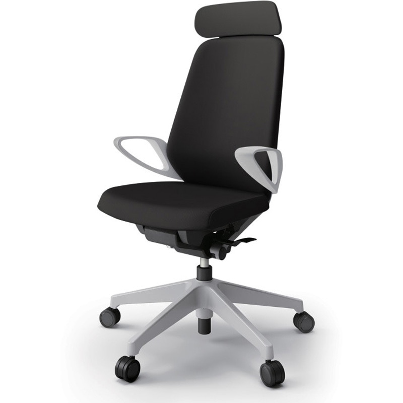 KJ-116PVEM-GNT1 ノートチェア エクストラハイバック 固定肘 ランバーサポート付 クロスPV ウレタンキャスター<配送時組立サービス付> 1台 イトーキ 【通販モノタロウ】