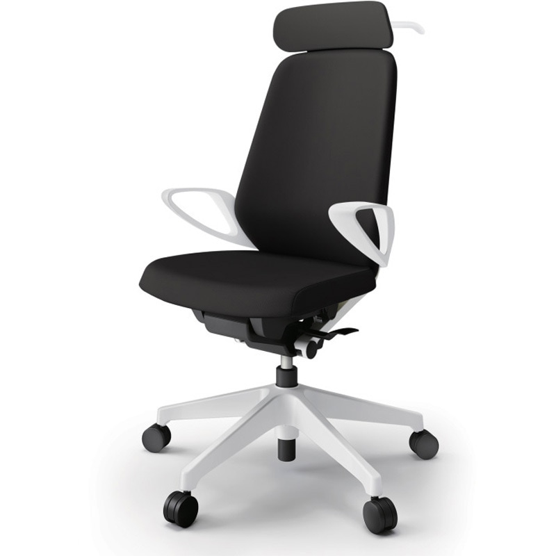 KJ-116PVX-W9T1 ノートチェア エクストラハイバック 固定肘 ハンガー ランバーサポート付 クロスPV ナイロンキャスター<配送時組立サービス付> 1台 イトーキ 【通販モノタロウ】