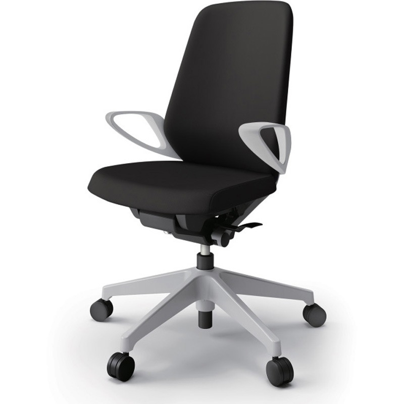 KJ-116PV-GNT1 ノートチェア ハイバック 固定肘 ランバーサポート付 クロスPV ナイロンキャスター<配送時組立サービス付> 1台 イトーキ 【通販モノタロウ】