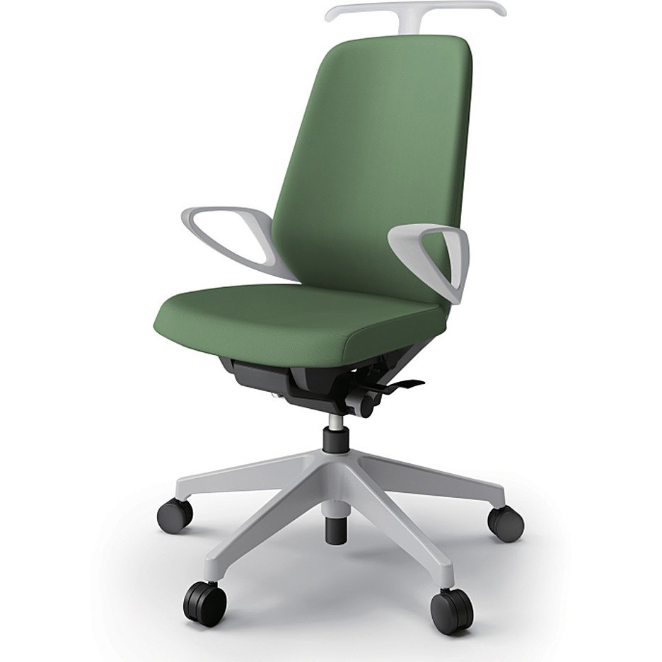 KJ-116PVH-GNQ2 ノートチェア ハイバック 固定肘 ハンガー ランバーサポート付 クロスPV ナイロンキャスター<配送時組立サービス付> 1台 イトーキ 【通販モノタロウ】