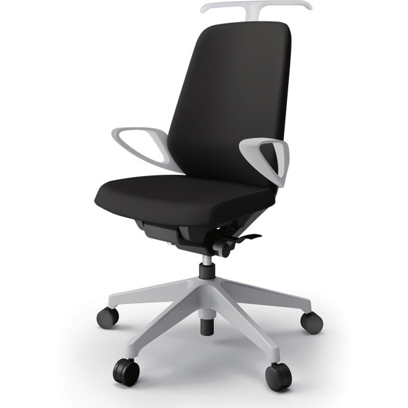 KJ-116PVH-GNT1 ノートチェア ハイバック 固定肘 ハンガー ランバーサポート付 クロスPV ナイロンキャスター<配送時組立サービス付> 1台 イトーキ 【通販モノタロウ】椅子