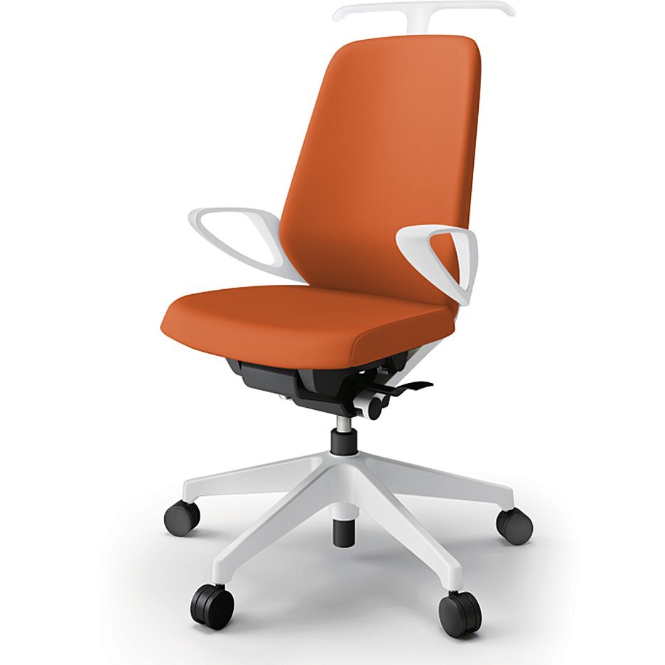 KJ-116PVH-W9D3 ノートチェア ハイバック 固定肘 ハンガー ランバーサポート付 クロスPV ナイロンキャスター<配送時組立サービス付> 1台 イトーキ 【通販モノタロウ】