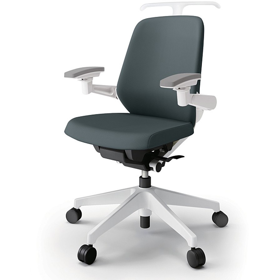 KJ-127PVH1W9W2 ノートチェア ローバック 可動肘 ハンガー ランバーサポート付 クロスPV ナイロンキャスター<配送時組立サービス付> 1台 イトーキ 【通販モノタロウ】