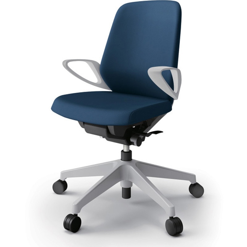 KJ-126PV-GNB2 ノートチェア ローバック 固定肘 ランバーサポート付 クロスPV ナイロンキャスター<配送時組立サービス付> 1台 イトーキ 【通販モノタロウ】