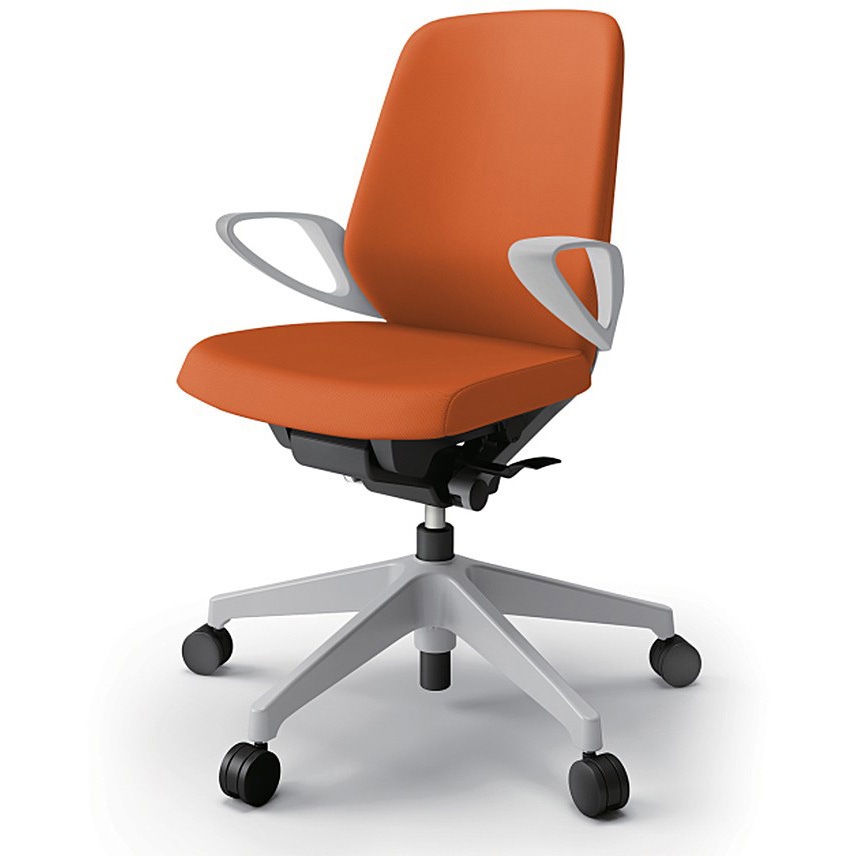 KJ-126PV-GND3 ノートチェア ローバック 固定肘 ランバーサポート付 クロスPV ナイロンキャスター<配送時組立サービス付> 1台 イトーキ 【通販モノタロウ】