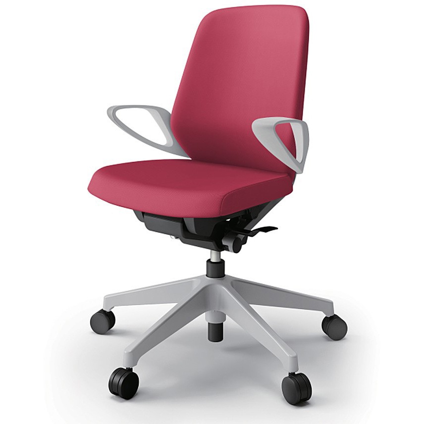 KJ-126PV-GNM4 ノートチェア ローバック 固定肘 ランバーサポート付 クロスPV ナイロンキャスター<配送時組立サービス付> 1台 イトーキ 【通販モノタロウ】