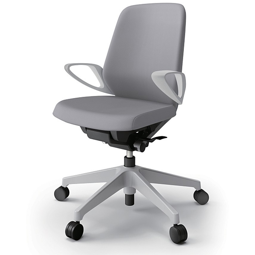 KJ-126PV-GNW6 ノートチェア ローバック 固定肘 ランバーサポート付 クロスPV ナイロンキャスター<配送時組立サービス付> 1台 イトーキ 【通販モノタロウ】