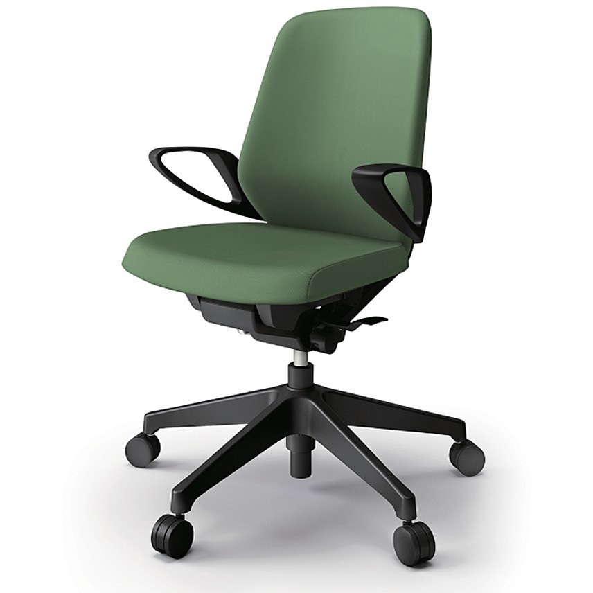 KJ-126PV-T1Q2 ノートチェア ローバック 固定肘 ランバーサポート付 クロスPV ナイロンキャスター<配送時組立サービス付> 1台 イトーキ 【通販モノタロウ】