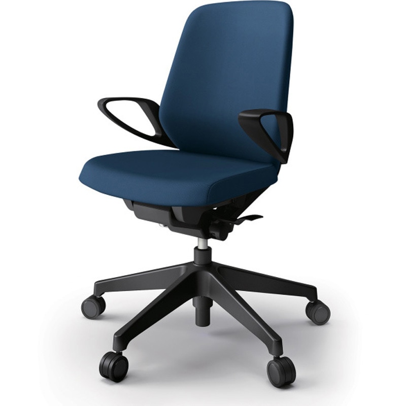 KJ-126PVM-T1B2 ノートチェア ローバック 固定肘 ランバーサポート付 クロスPV ウレタンキャスター<配送時組立サービス付> 1台 イトーキ 【通販モノタロウ】