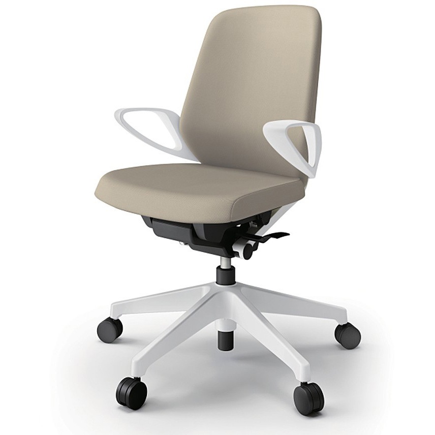 KJ-126PVM-W9Y3 ノートチェア ローバック 固定肘 ランバーサポート付 クロスPV ウレタンキャスター<配送時組立サービス付> 1台 イトーキ 【通販モノタロウ】