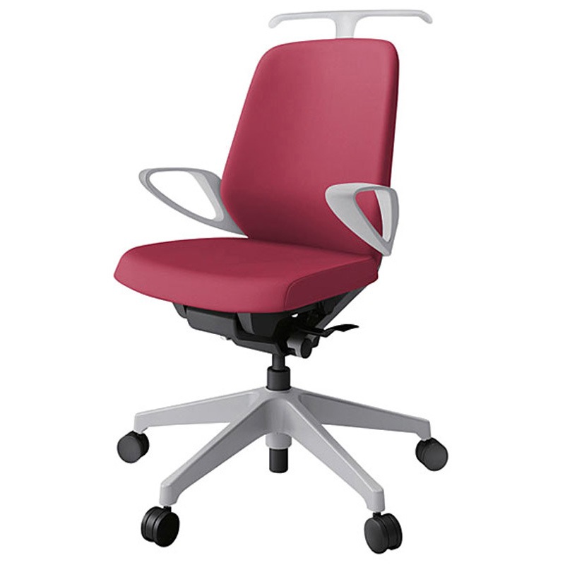 KJ-146PVH-GNM4 ノートチェア ローバック 固定肘 ハンガー ランバーサポートなし クロスPV ナイロンキャスター<配送時組立サービス付> 1台 イトーキ 【通販モノタロウ】