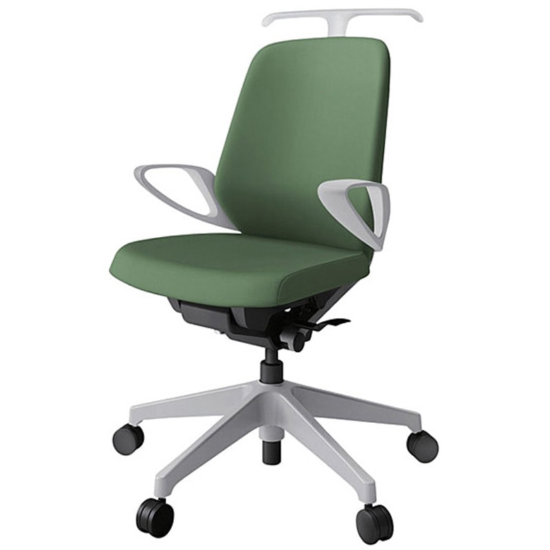 KJ-146PVH-GNQ2 ノートチェア ローバック 固定肘 ハンガー ランバーサポートなし クロスPV ナイロンキャスター<配送時組立サービス付> 1台 イトーキ 【通販モノタロウ】