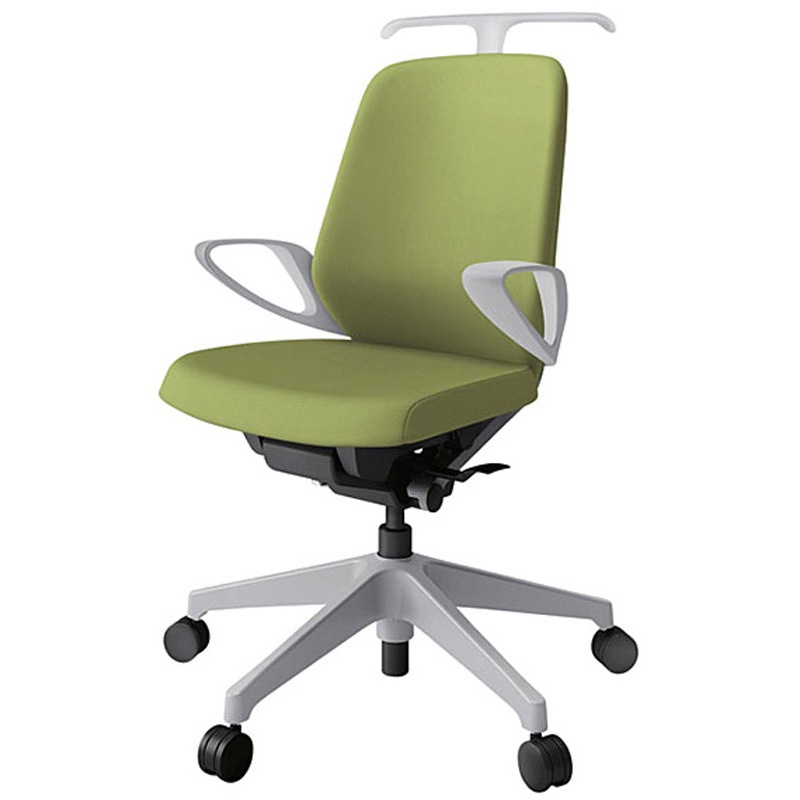 KJ-146PVH-GNQ6 ノートチェア ローバック 固定肘 ハンガー ランバーサポートなし クロスPV ナイロンキャスター<配送時組立サービス付> 1台 イトーキ 【通販モノタロウ】