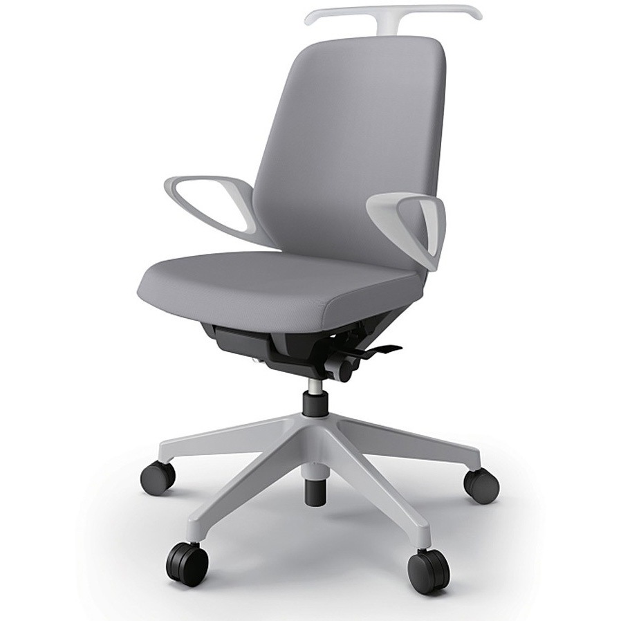 KJ-126PVH-GNW6 ノートチェア ローバック 固定肘 ハンガー ランバーサポート付 クロスPV ナイロンキャスター<配送時組立サービス付> 1台 イトーキ 【通販モノタロウ】