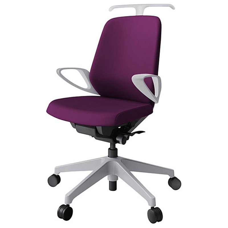 KJ-146PVH-GNX7 ノートチェア ローバック 固定肘 ハンガー ランバーサポートなし クロスPV ナイロンキャスター<配送時組立サービス付> 1台 イトーキ 【通販モノタロウ】