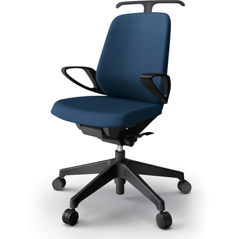 KJ-126PVH-T1B2 ノートチェア ローバック 固定肘 ハンガー ランバーサポート付 クロスPV ナイロンキャスター<配送時組立サービス付> 1台 イトーキ 【通販モノタロウ】