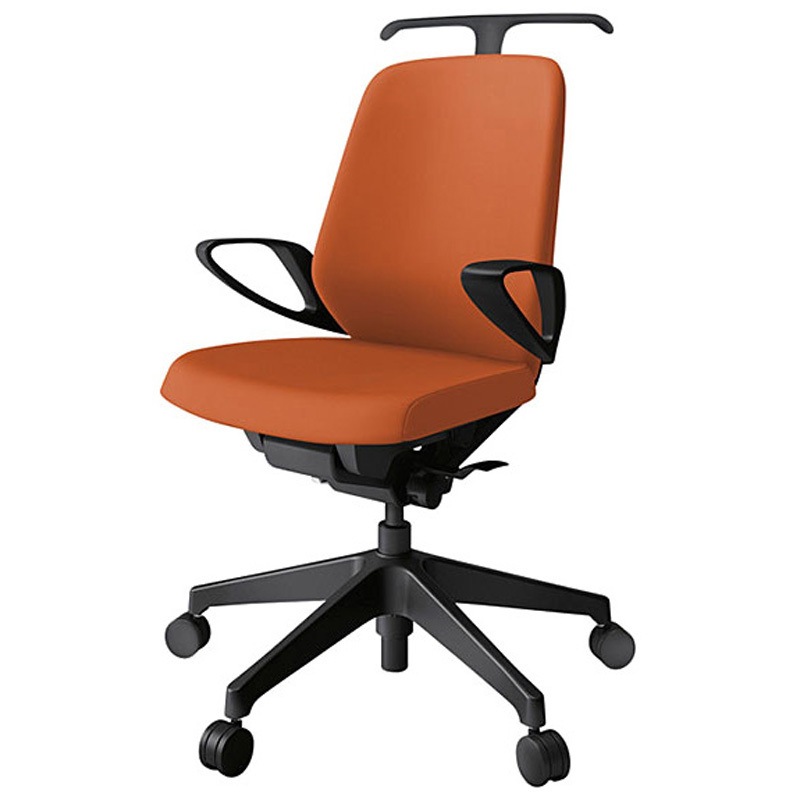 KJ-146PVH-T1D3 ノートチェア ローバック 固定肘 ハンガー ランバーサポートなし クロスPV ナイロンキャスター<配送時組立サービス付> 1台 イトーキ 【通販モノタロウ】