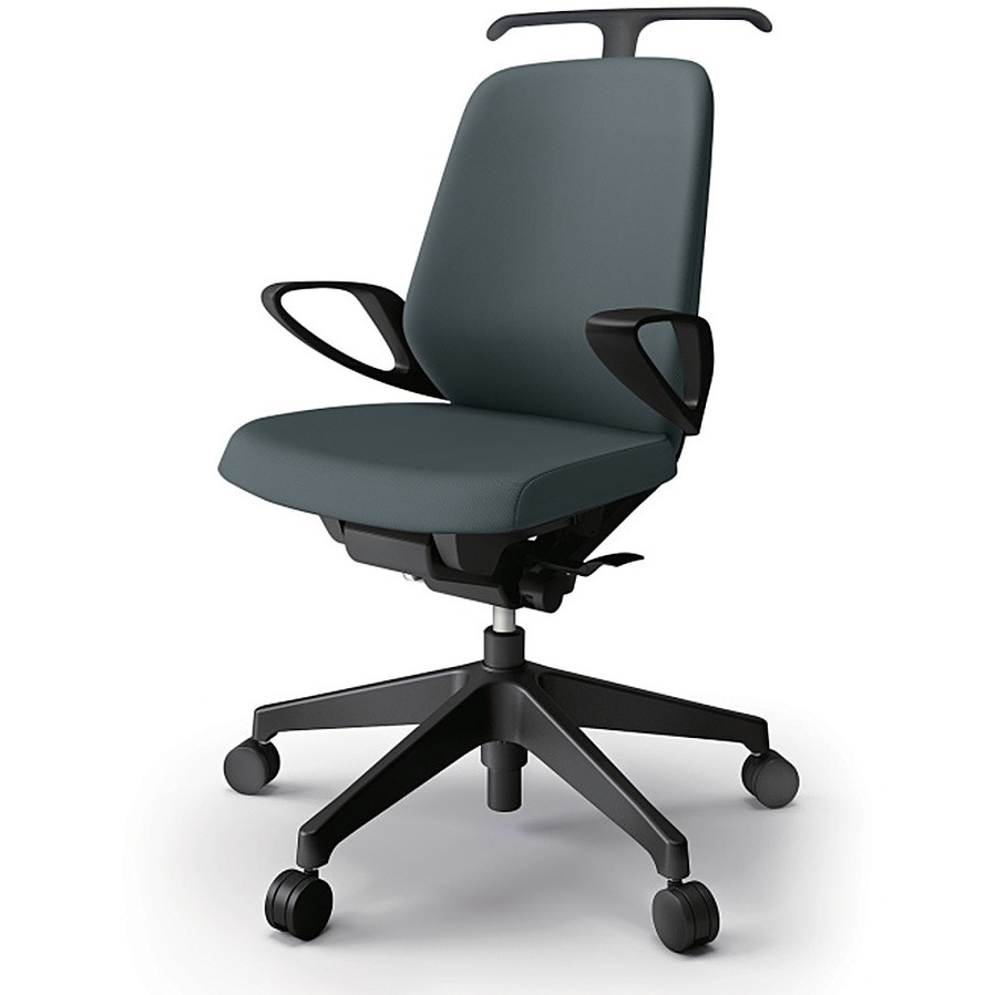 KJ-126PVH-T1W2 ノートチェア ローバック 固定肘 ハンガー ランバーサポート付 クロスPV ナイロンキャスター<配送時組立サービス付> 1台 イトーキ 【通販モノタロウ】