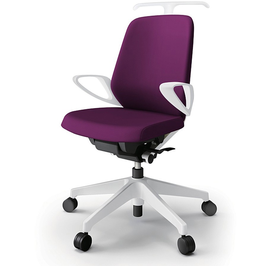 KJ-126PVH-W9X7 ノートチェア ローバック 固定肘 ハンガー ランバーサポート付 クロスPV ナイロンキャスター<配送時組立サービス付> 1台 イトーキ 【通販モノタロウ】