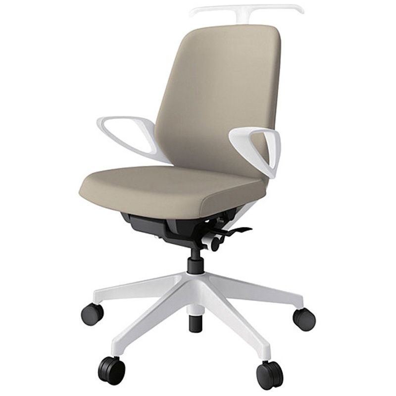 KJ-146PVH-W9Y3 ノートチェア ローバック 固定肘 ハンガー ランバーサポートなし クロスPV ナイロンキャスター<配送時組立サービス付> 1台 イトーキ 【通販モノタロウ】