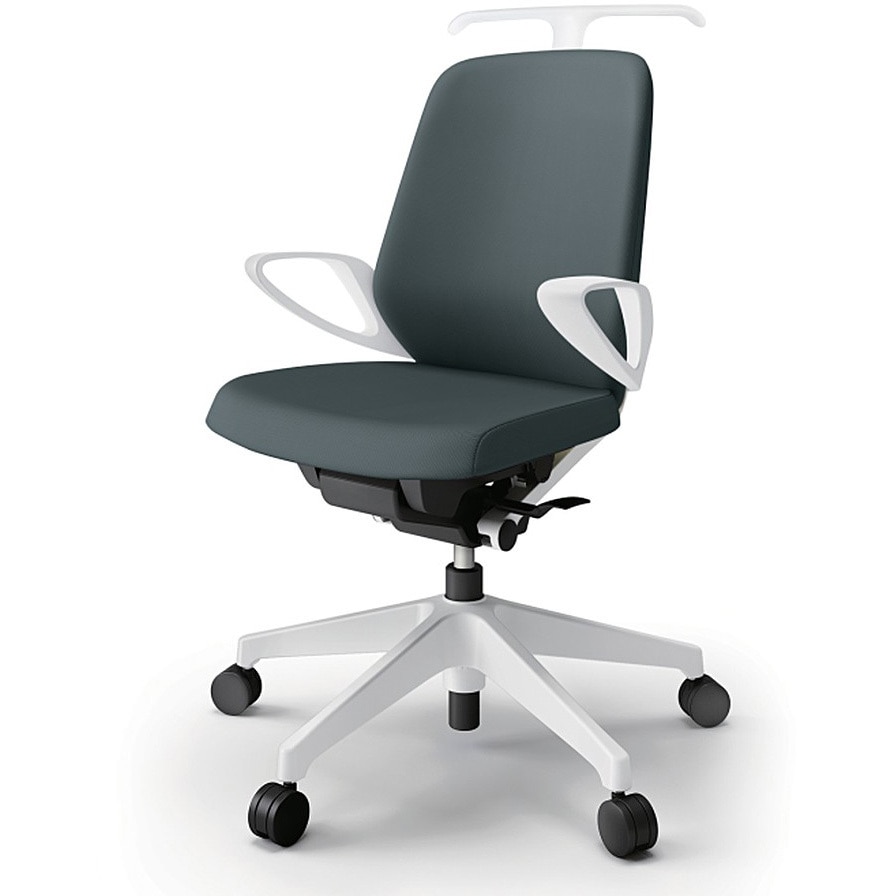 KJ-126PVHM-W9W2 ノートチェア ローバック 固定肘 ハンガー ランバーサポート付 クロスPV ウレタンキャスター<配送時組立サービス付> 1台 イトーキ 【通販モノタロウ】