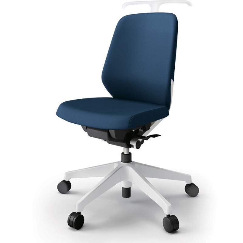 KJ-120PVH-W9B2 ノートチェア ローバック 肘なし ハンガー ランバーサポート付 クロスPV ナイロンキャスター<配送時組立サービス付> 1台 イトーキ 【通販モノタロウ】