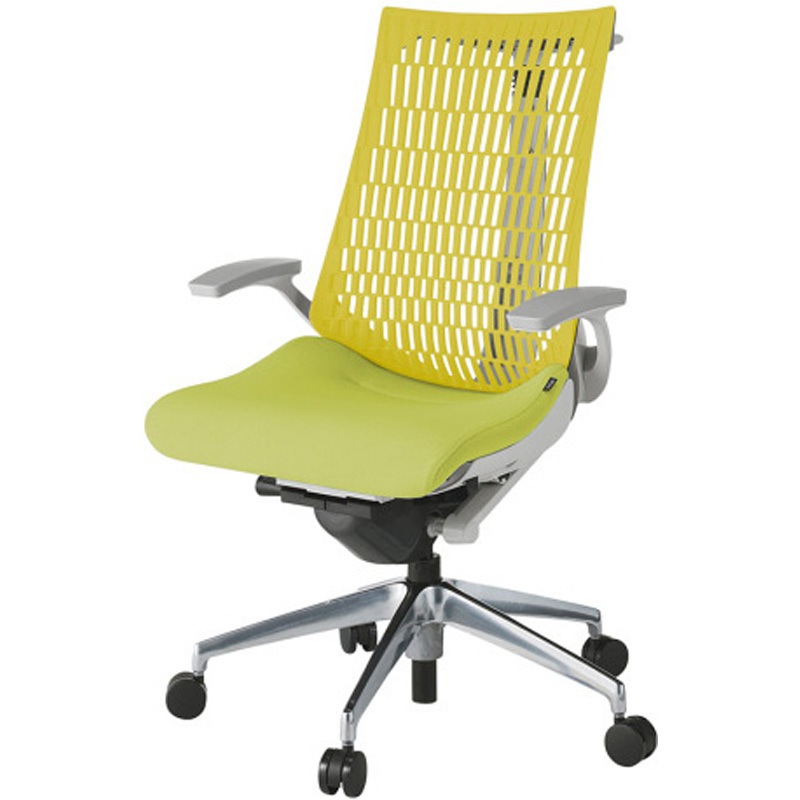 KG445SCHZNU8U5 アクトチェア エラストマーバック 固定肘 ハンガー ランバーサポートなし アルミミラー脚 SC張地 ナイロンキャスター<配送時組立サービス付> 1台 イトーキ 【通販モノタロウ】