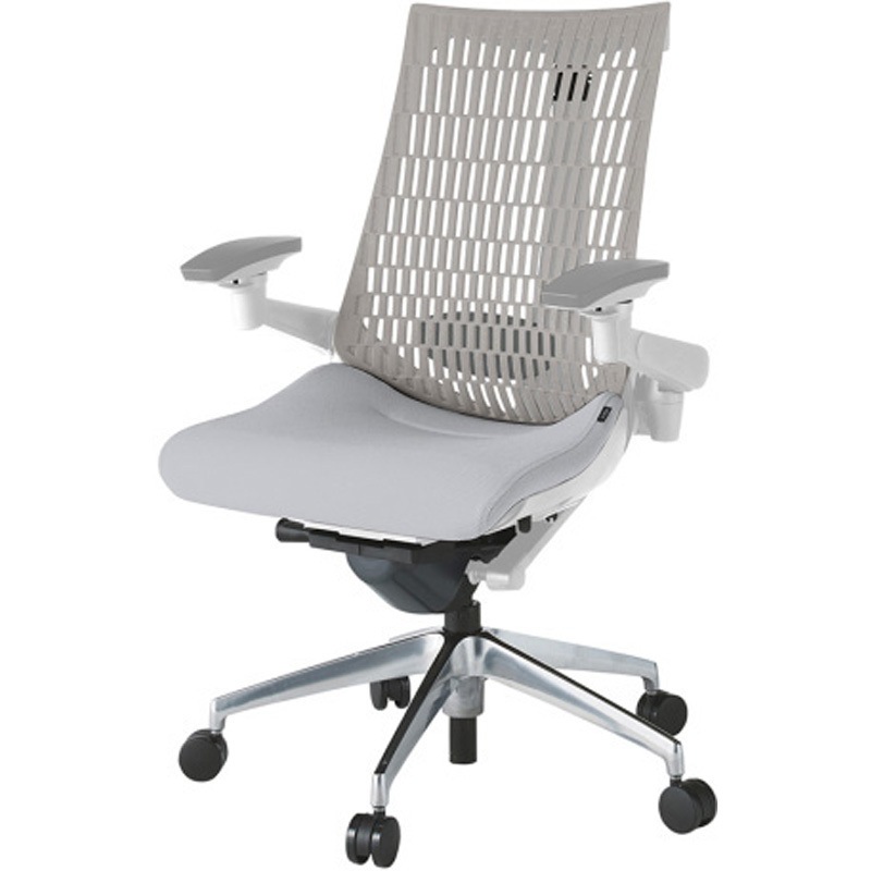 KG427SC-ZNT7T6 アクトチェア エラストマーバック 可動肘 ランバーサポート付 アルミミラー脚 SC張地 ナイロンキャスター<配送時組立サービス付> 1台 イトーキ 【通販モノタロウ】