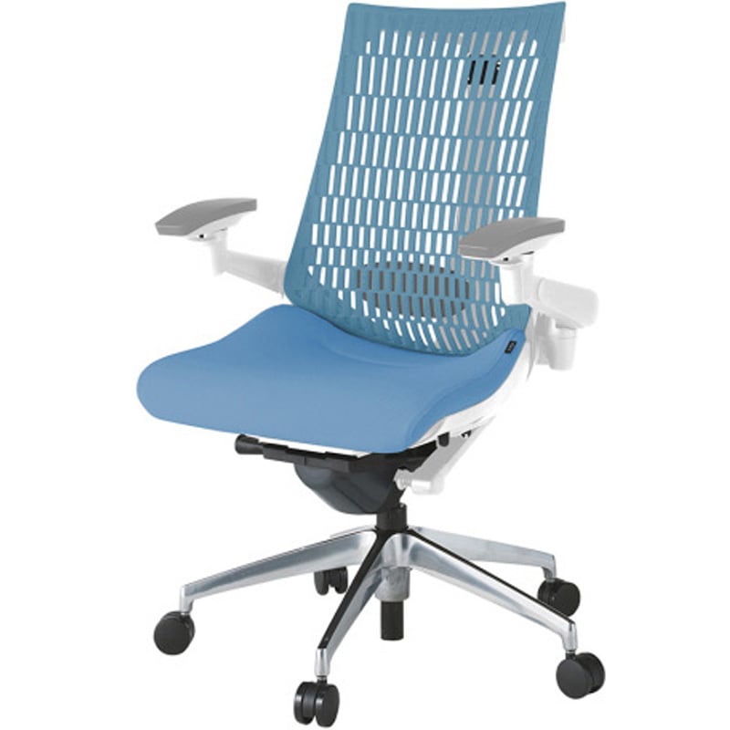 KG427SC-MZWS2A4 アクトチェア エラストマーバック 可動肘 ランバーサポート付 アルミミラー脚 SC張地 ウレタンキャスター<配送時組立サービス付> 1台 イトーキ 【通販モノタロウ】