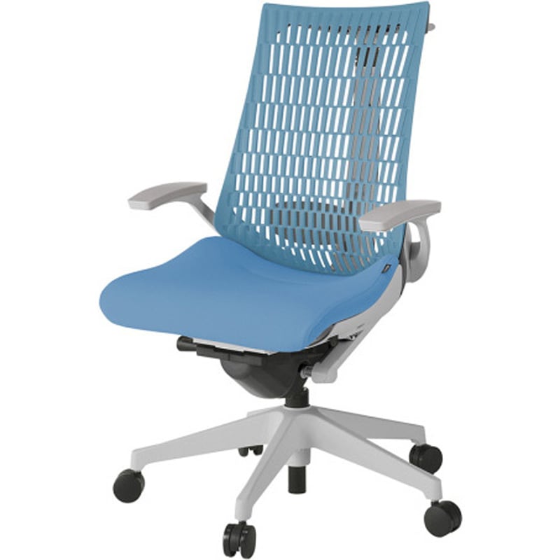 KG425SCHGNS2A4 アクトチェア エラストマーバック 固定肘 ハンガー ランバーサポート付 樹脂脚 SC張地 ナイロンキャスター<配送時組立サービス付> 1台 イトーキ 【通販モノタロウ】