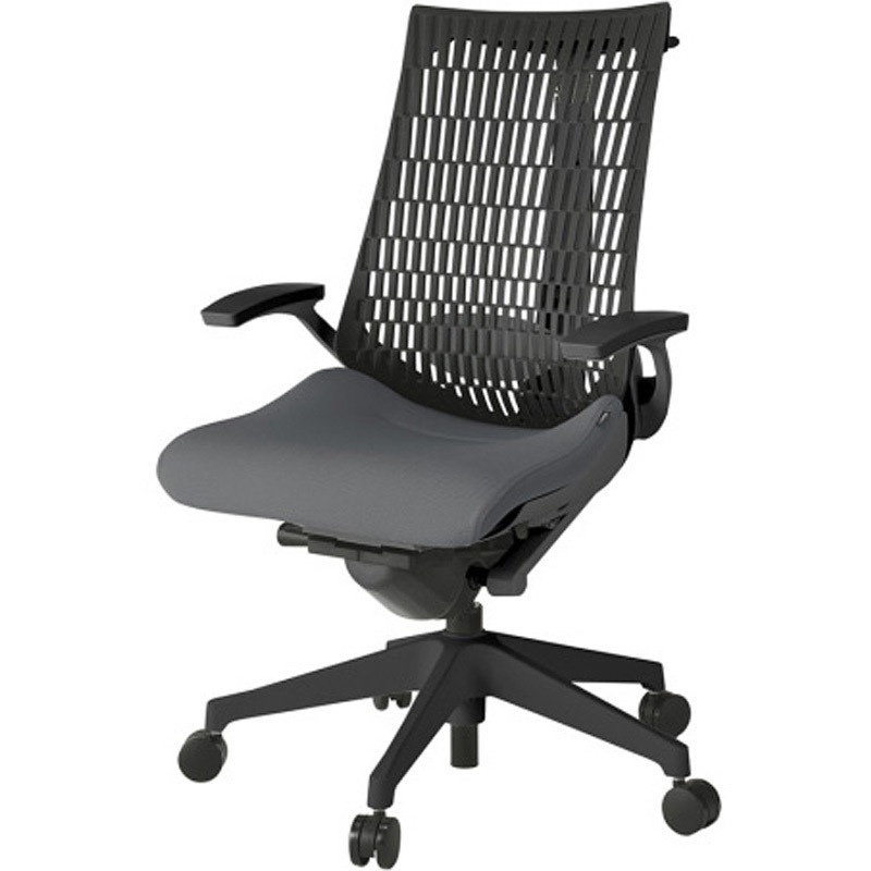 KG425SCHMT1T3T1 アクトチェア エラストマーバック 固定肘 ハンガー ランバーサポート付 樹脂脚 SC張地 ウレタンキャスター<配送時組立サービス付> 1台 イトーキ 【通販モノタロウ】