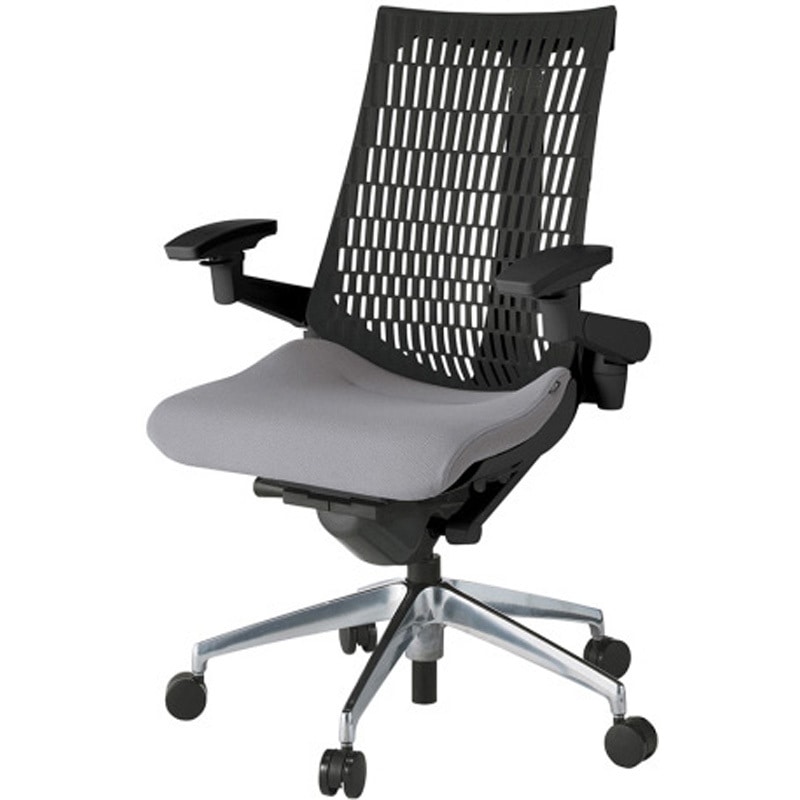 KG447PS-ZTW6T1 アクトチェア エラストマーバック 可動肘 ランバーサポートなし アルミミラー脚 PS張地 ナイロンキャスター<配送時組立サービス付> 1台 イトーキ 【通販モノタロウ】