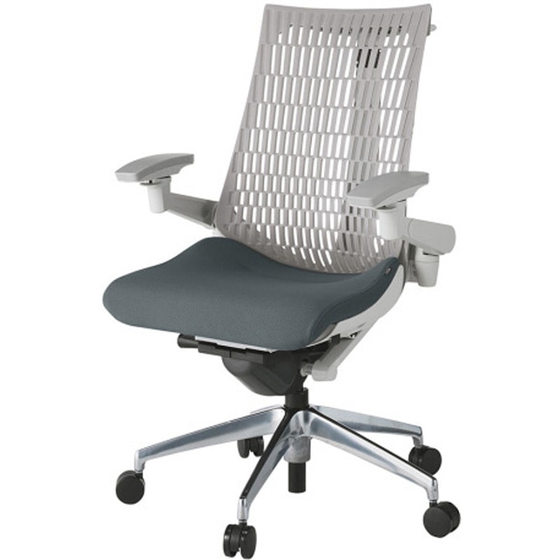 KG447PSHZNW2T6 アクトチェア エラストマーバック 可動肘 ハンガー ランバーサポートなし アルミミラー脚 PS張地 ナイロンキャスター<配送時組立サービス付> 1台 イトーキ 【通販モノタロウ】