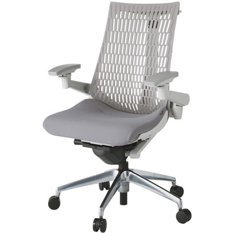 KG447PSHMZNW6T6 アクトチェア エラストマーバック 可動肘 ハンガー ランバーサポートなし アルミミラー脚 PS張地 ウレタンキャスター<配送時組立サービス付> 1台 イトーキ 【通販モノタロウ】