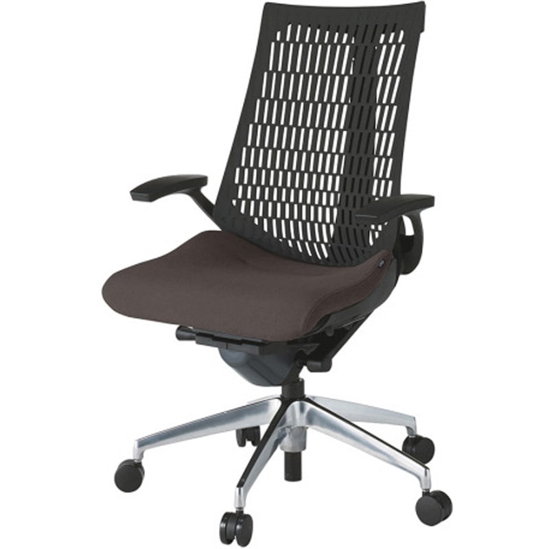 KG445PS-MZTH2T1 アクトチェア エラストマーバック 固定肘 ランバーサポートなし アルミミラー脚 PS張地 ウレタンキャスター<配送時組立サービス付> 1台 イトーキ 【通販モノタロウ】