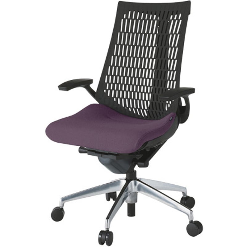 KG445PS-MZTX7T1 アクトチェア エラストマーバック 固定肘 ランバーサポートなし アルミミラー脚 PS張地 ウレタンキャスター<配送時組立サービス付> 1台 イトーキ 【通販モノタロウ】