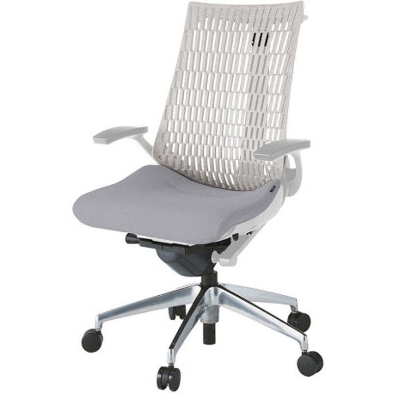 KG445PSHMZNW6T6 アクトチェア エラストマーバック 固定肘 ハンガー ランバーサポートなし アルミミラー脚 PS張地 ウレタンキャスター<配送時組立サービス付> 1台 イトーキ 【通販モノタロウ】