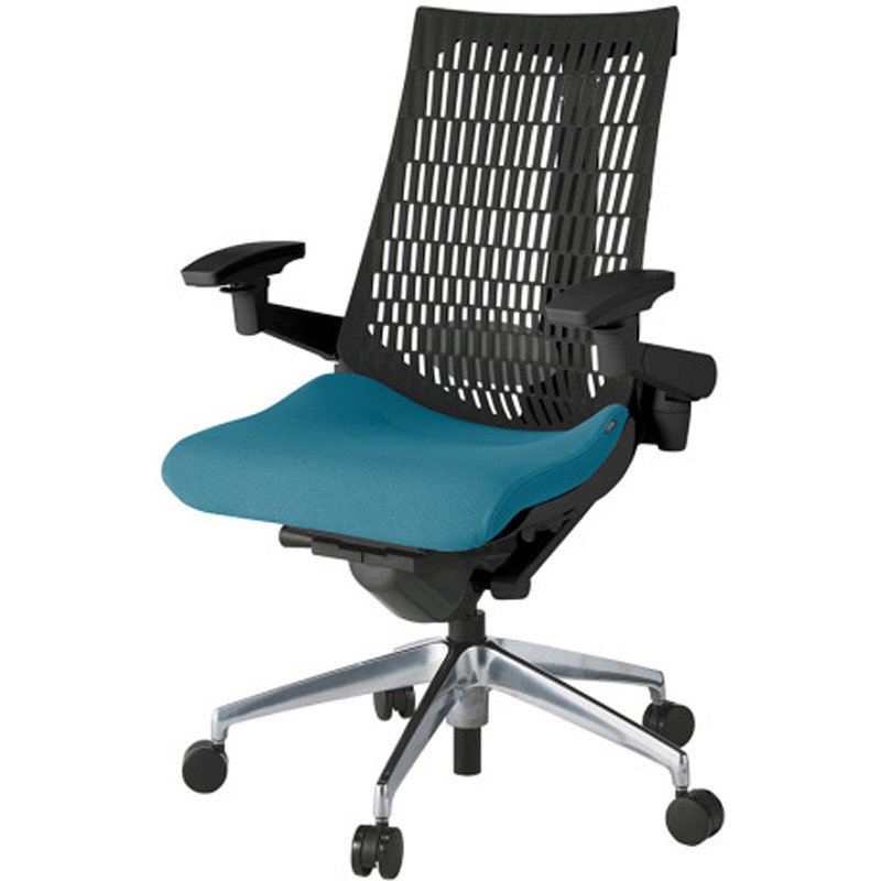 KG427PS-ZTA3T1 アクトチェア エラストマーバック 可動肘 ランバーサポート付 アルミミラー脚 PS張地 ナイロンキャスター<配送時組立サービス付> 1台 イトーキ 【通販モノタロウ】