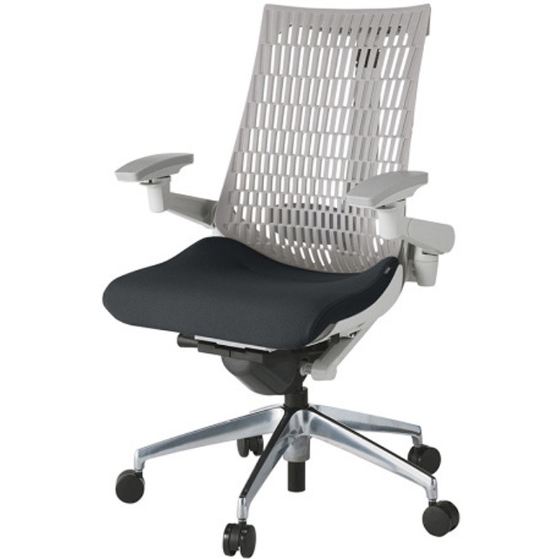 KG427PS-MZNT1T6 アクトチェア エラストマーバック 可動肘 ランバーサポート付 アルミミラー脚 PS張地 ウレタンキャスター<配送時組立サービス付> 1台 イトーキ 【通販モノタロウ】