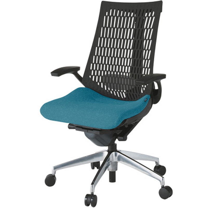 KG425PS-ZTA3T1 アクトチェア エラストマーバック 固定肘 ランバーサポート付 アルミミラー脚 PS張地 ナイロンキャスター<配送時組立サービス付> 1台 イトーキ 【通販モノタロウ】