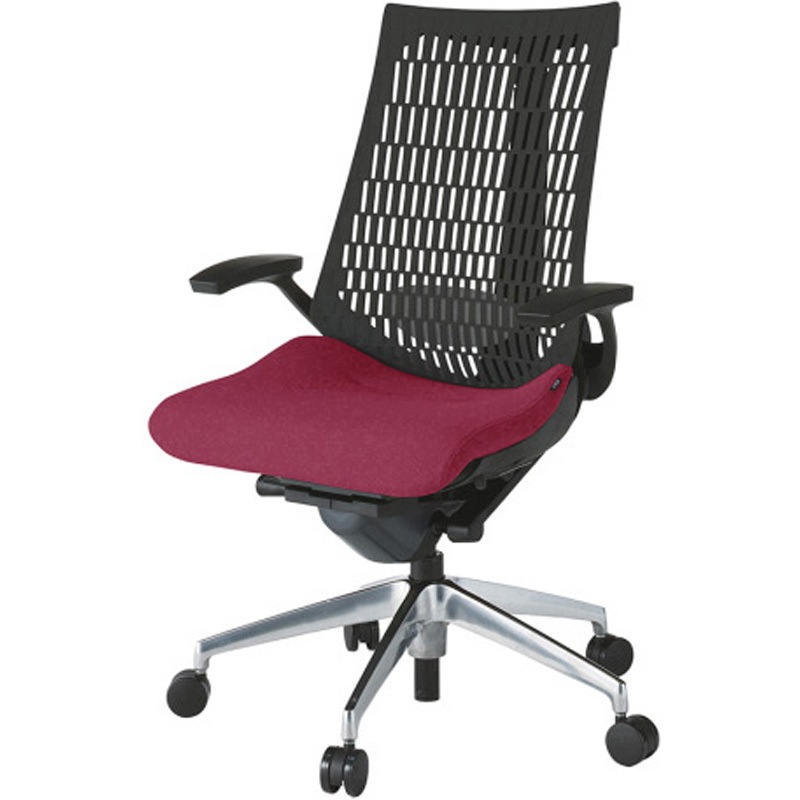 KG425PS-ZTM4T1 アクトチェア エラストマーバック 固定肘 ランバーサポート付 アルミミラー脚 PS張地 ナイロンキャスター<配送時組立サービス付> 1台 イトーキ 【通販モノタロウ】