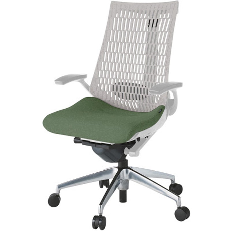 KG425PS-MZNQ2T6 アクトチェア エラストマーバック 固定肘 ランバーサポート付 アルミミラー脚 PS張地 ウレタンキャスター<配送時組立サービス付> 1台 イトーキ 【通販モノタロウ】