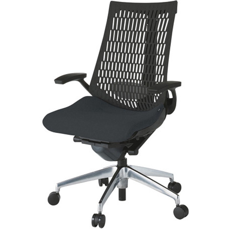 KG425PS-MZTT1T1 アクトチェア エラストマーバック 固定肘 ランバーサポート付 アルミミラー脚 PS張地 ウレタンキャスター<配送時組立サービス付> 1台 イトーキ 【通販モノタロウ】